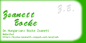 zsanett bocke business card